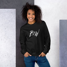 Load image into Gallery viewer, B2W White Signature Unisex Sweatshirt